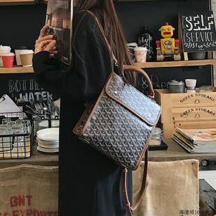 香港包包女大容量双肩包狗牙背包VC阿希哥同款高级感学生书包