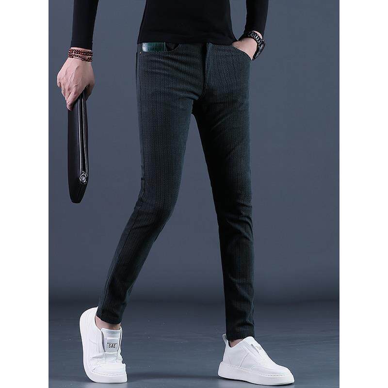 香港灯芯绒裤子男款休闲裤秋季韩版潮流修身小脚长裤秋冬潮牌男裤