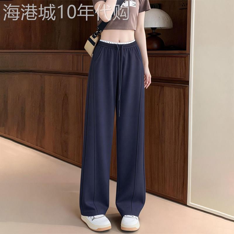 潮牌时尚莱赛尔阔腿裤女夏季薄款直筒裤2026新款爆款休闲运动厚棉