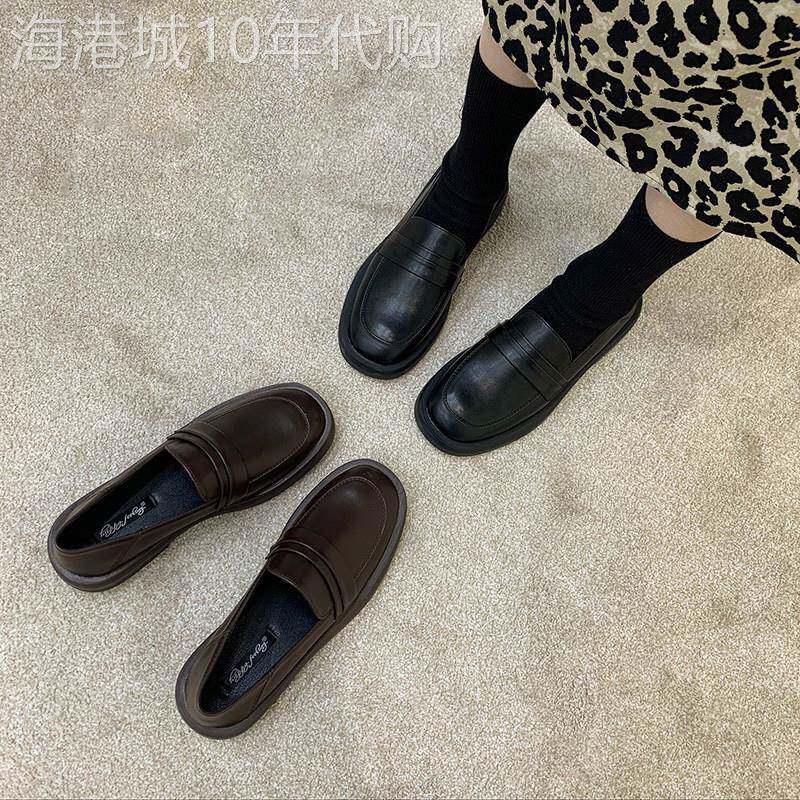 采购产品女式小皮鞋,秋冬羊毛衬里2025新英伦风格平底鞋,便鞋,