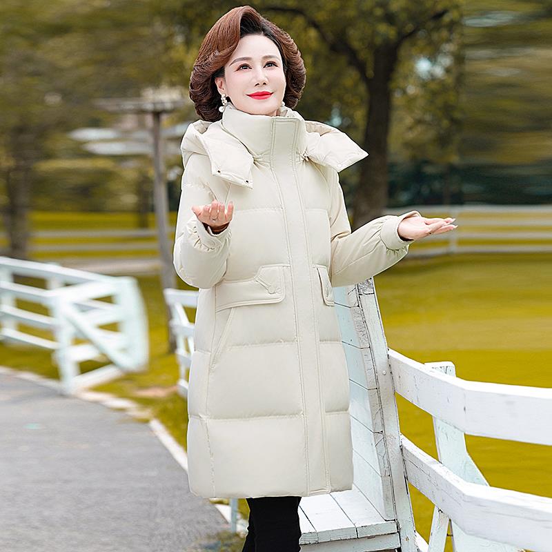 香港itst高端羽绒服女装中长版加厚送人妈妈外套鹅绒中老年大品牌
