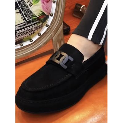 真皮商务休闲一脚蹬男鞋秋冬季新款男士潮流圆头时尚百搭磨砂皮鞋