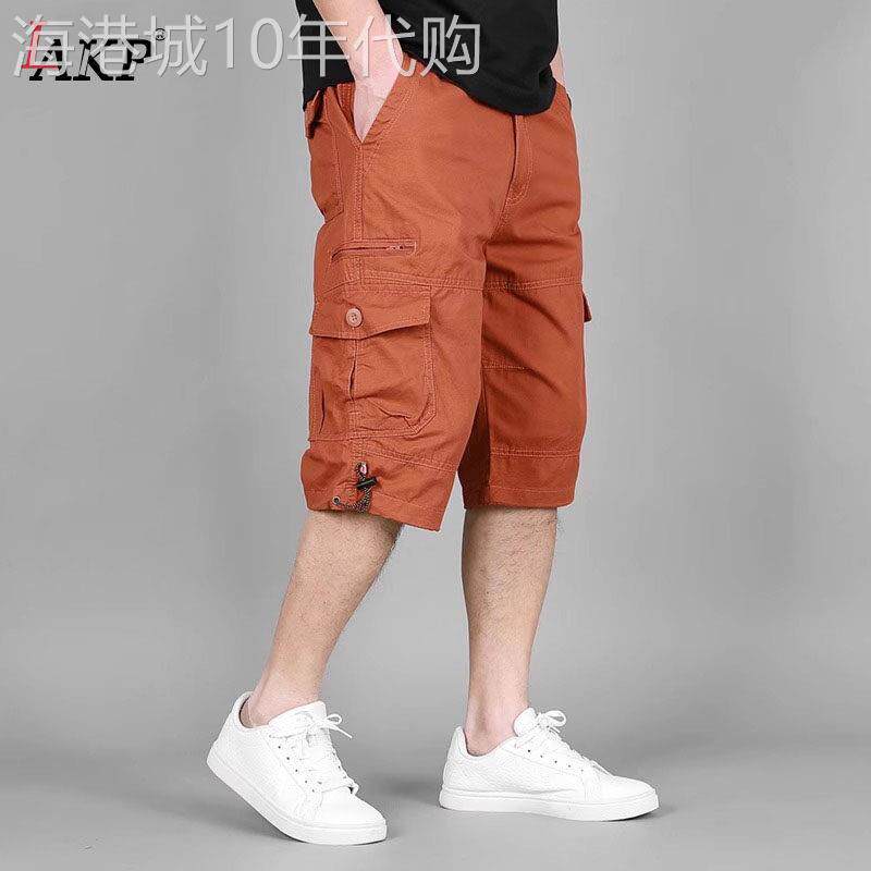 多口袋工装短裤男士外穿夏季2026新款加肥加大码休闲七分裤男款潮
