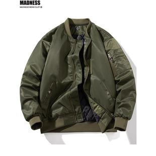 Madness Mdns Clot潮牌飞行员夹克外套男秋冬加厚美式棒球服棉服