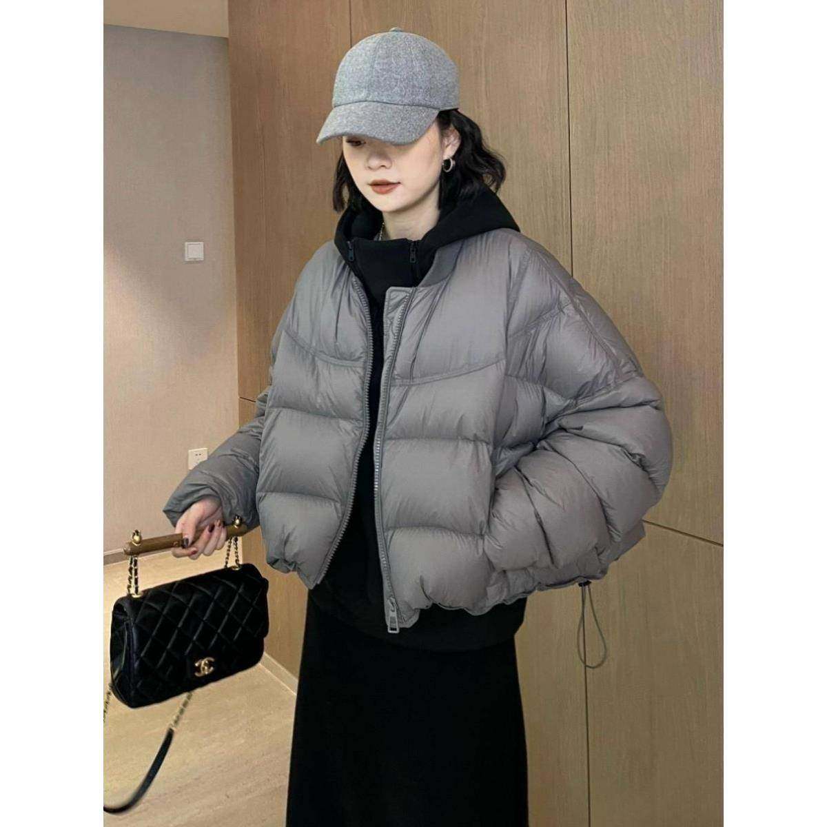 香港欧货棒球羽绒服女士小个子短款2025新款冬季宽松百搭加厚外套