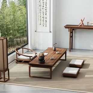 茶几实木小桌子飘窗书桌阳台中式 新日式 禅意榻榻米茶桌小矮桌椅促