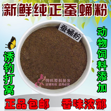 天然现磨蚕蛹粉鱼饵料垂钓打窝料钓饵鲤鲫青鳊鱼饵添加剂黑坑竞技