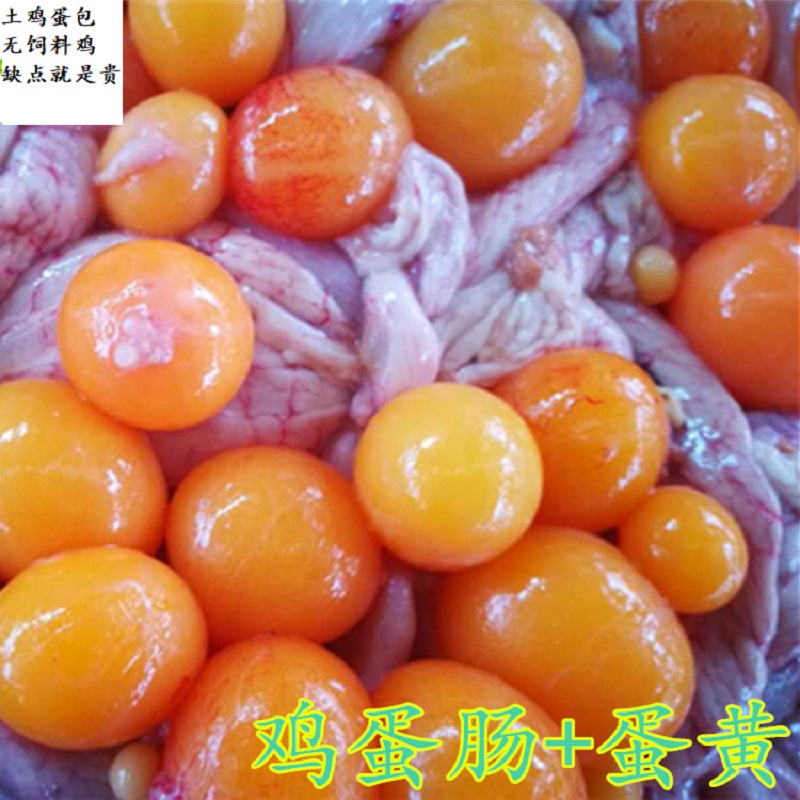 新鲜速冻老母鸡生蛋包肠蛋黄小蛋阴蛋内脏鸡卵子一斤食用 6份包邮