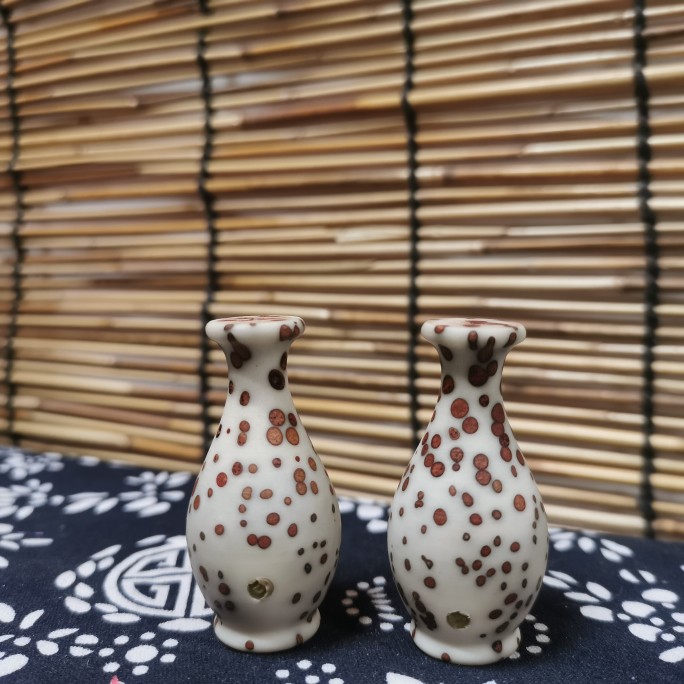 天然千眼菩提花瓶手工磨制摆件手把件（瓶平安安）