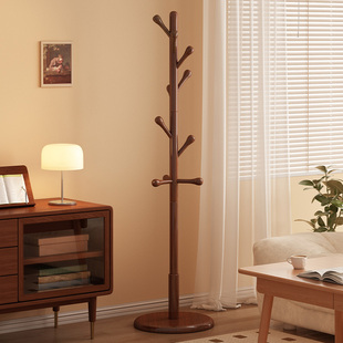 实木衣架落地卧室简易挂衣架单杆立式客厅衣帽架网红室内挂包架子