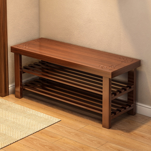 换鞋凳门口家用穿鞋凳入户门可坐鞋柜架坐凳一体实木可收纳进门凳