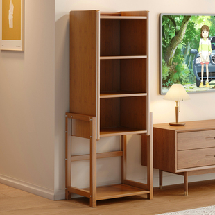 书架落地小型置物架书柜储物柜子靠墙一体学生家用儿童绘本收纳架