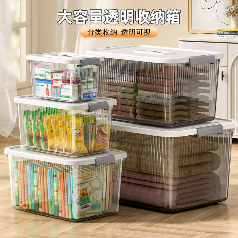 透明加厚收纳箱大容量零食书本整理箱特大号玩具储物箱车载收纳盒,收纳整理,吸尘器收纳架/盒/袋,淘宝优惠券,粉丝福利购,淘宝优惠卷
