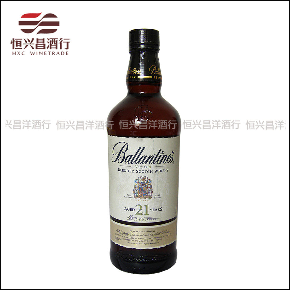 洋酒 百龄坛 21年 苏格兰调和威士忌 700ml 英国原装进口烈酒