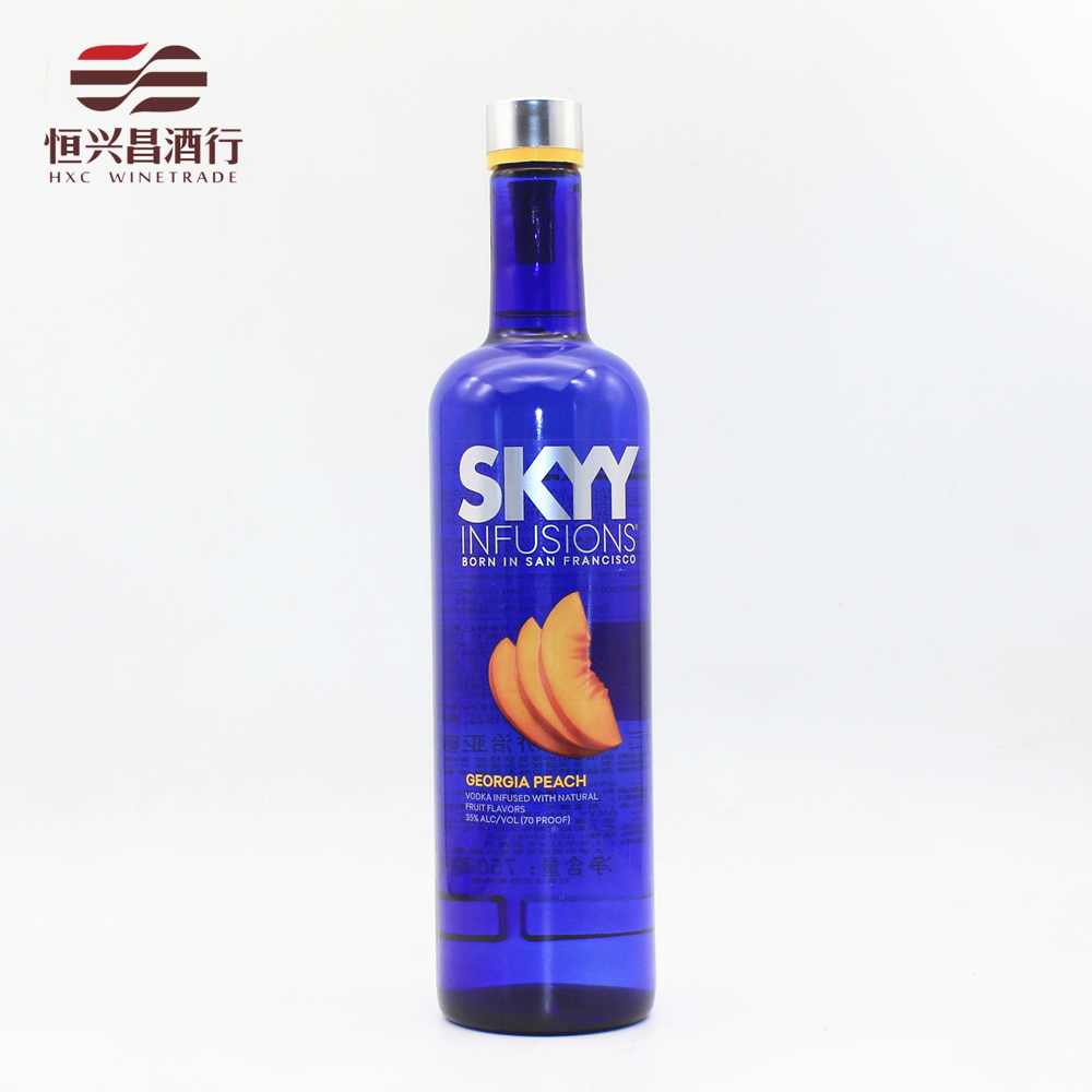 深蓝伏特加 蓝天伏特加蜜桃味 Skyy Vodka洋酒 烈酒 基酒 750ml