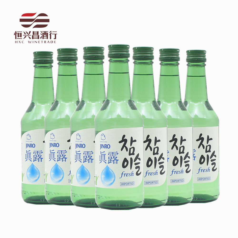 真露竹炭酒蒸馏酒烧酒 360ml*20瓶 真露原味酒 韩国进口配制洋酒
