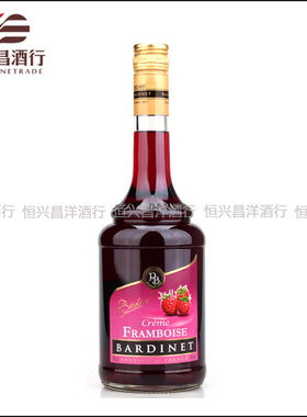 必得利覆盆子力娇酒利口酒bardinet 鸡尾酒调酒基酒700mL