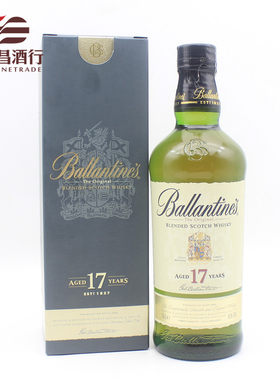 洋酒 百龄坛17年 纯正调配苏格兰威士忌 700ml 英国原装进口