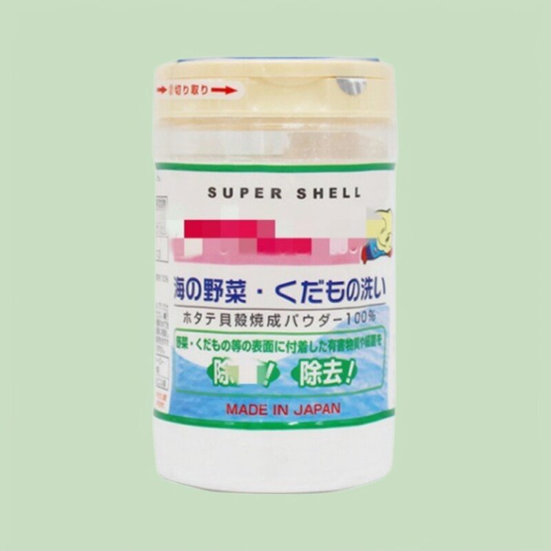 日本进口汉方水果蔬菜贝壳清洗粉自然温和果蔬洗菜粉 90g/罐