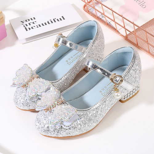 女童公主鞋春秋新款儿童高跟鞋