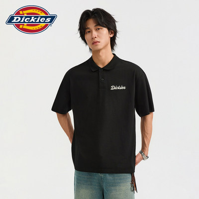 Dickies帝酷适夏季新款高级感潮流宽松Polo衫短袖男美式复古翻领