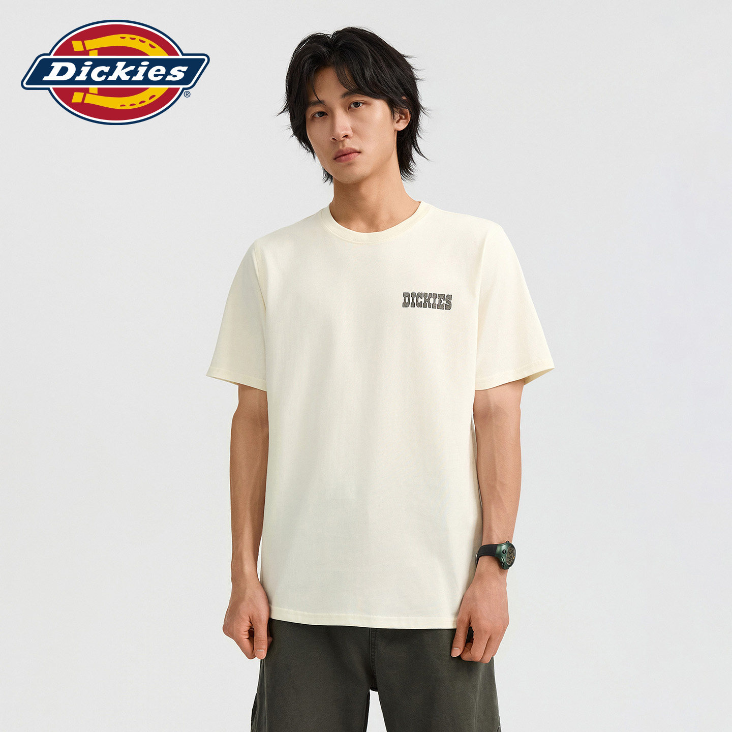 Dickies帝酷适男女情侣同款夏季短袖t恤男士重磅青少年简约潮流