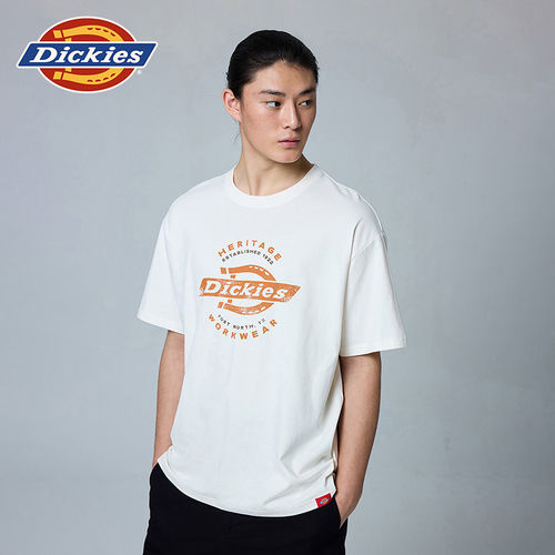 Dickies帝酷适26夏宽松马蹄铁LOGO图案印花短袖T恤男女情侣内搭