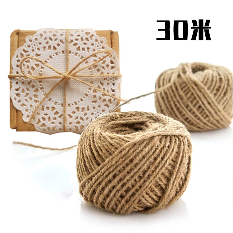 原色手工麻绳 照片墙 悬挂式照片夹绳 2mm彩色麻线30米 烘焙包装,居家布艺,绳子,淘宝优惠券,粉丝福利购,淘宝优惠卷