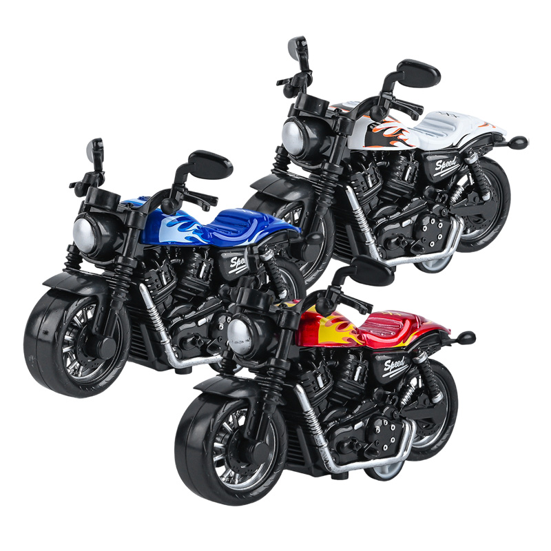 复古机车父亲节摩托蛋糕装饰摆件