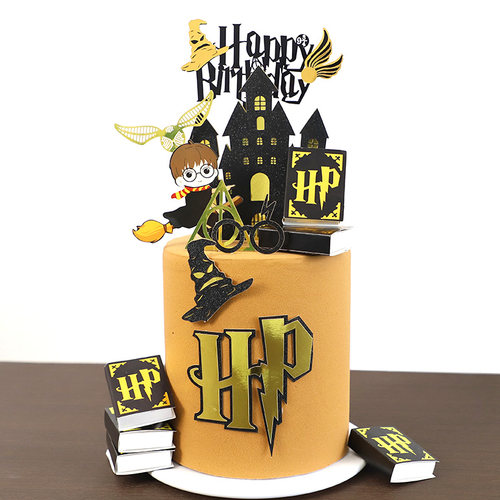 哈利HP城堡生日蛋糕装饰插牌套装