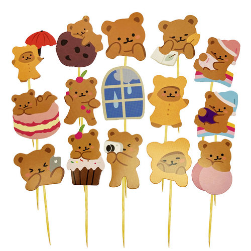 韩国插牌生日派对烘焙甜品台布置