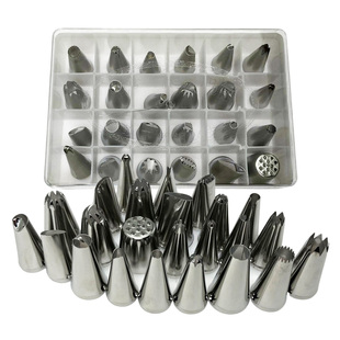 烘焙工具 饰 泡芙挤奶油 饼干曲奇蛋糕装 24头304不锈钢裱花嘴套装