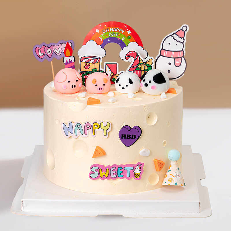 软胶小猪小狗网红2024ins摆件