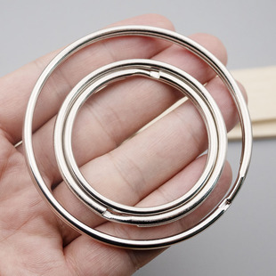 567厘米大圈多尺寸超大钥匙圈大掌柜钥匙环双层银色铁光圈