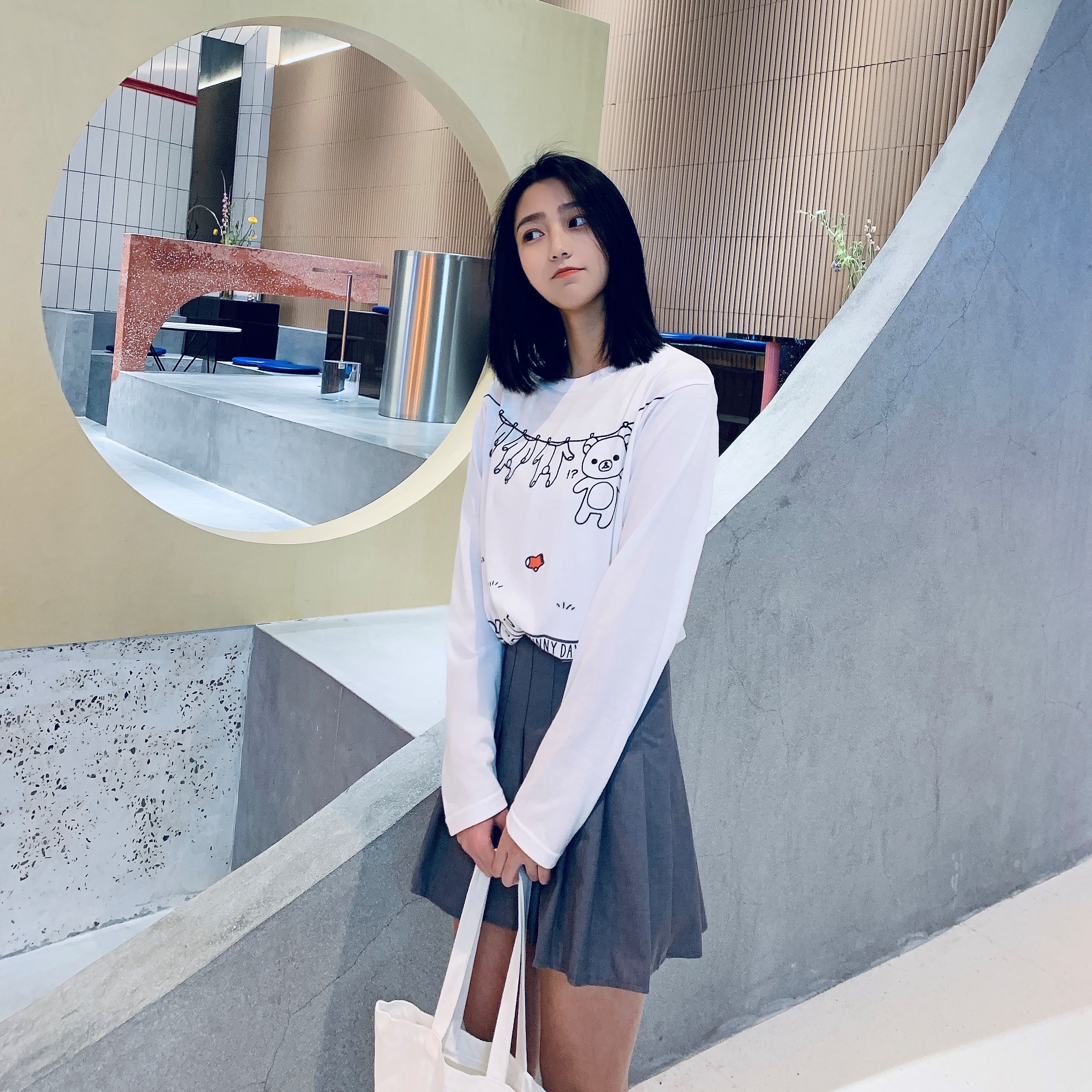 rilakkuma轻松熊长袖T恤出口日本