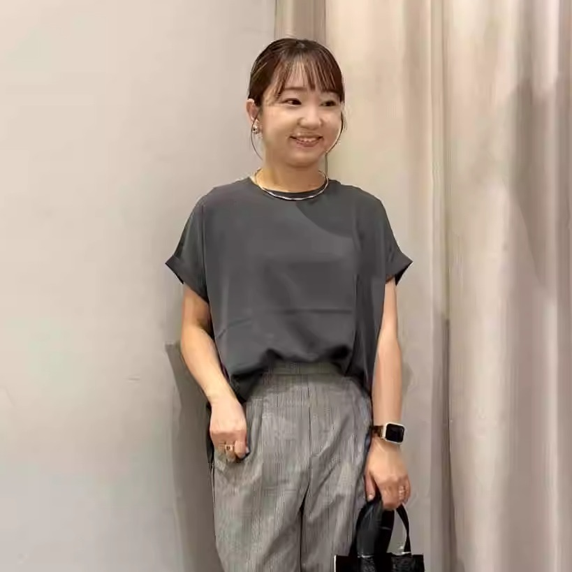 日单宽松小个子女式法式袖显瘦百搭薄打底纯色凉感短袖T恤套头衫