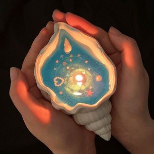 摆件果冻星辰氛创意贝壳手礼卧室固体香香薰家用大海蜡烛蜡伴海螺