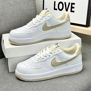 莆田AF1正品空军一号aj1男鞋官网af1女款椰奶色增高学生休闲板鞋