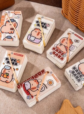 卡皮巴拉迷你英语单词本亚克力封面随身便携随手记口袋本小号小学生初中高中考研专用记忆本空白便签备忘录