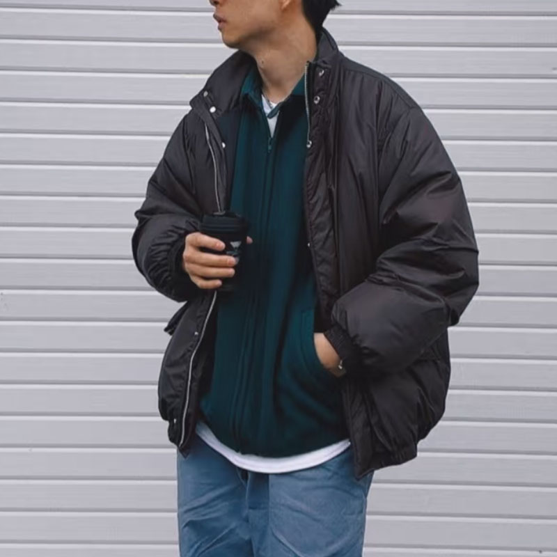 涩谷制原创品牌24秋冬日系MAD立领宽松保暖加厚棉服夹克外套