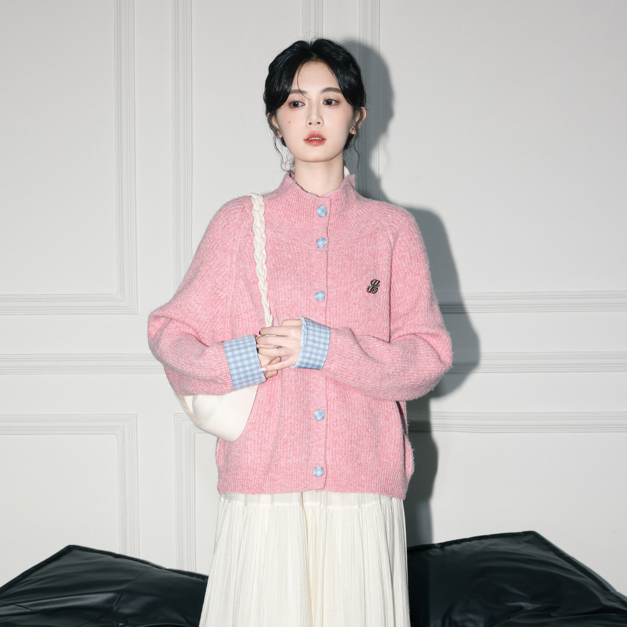 粉色高领毛衣外套女秋冬2026秋季新款温柔风软糯立领针织开衫上衣,个性定制/设计服务/DIY,棉服工装,淘宝优惠券,粉丝福利购,淘宝优惠卷