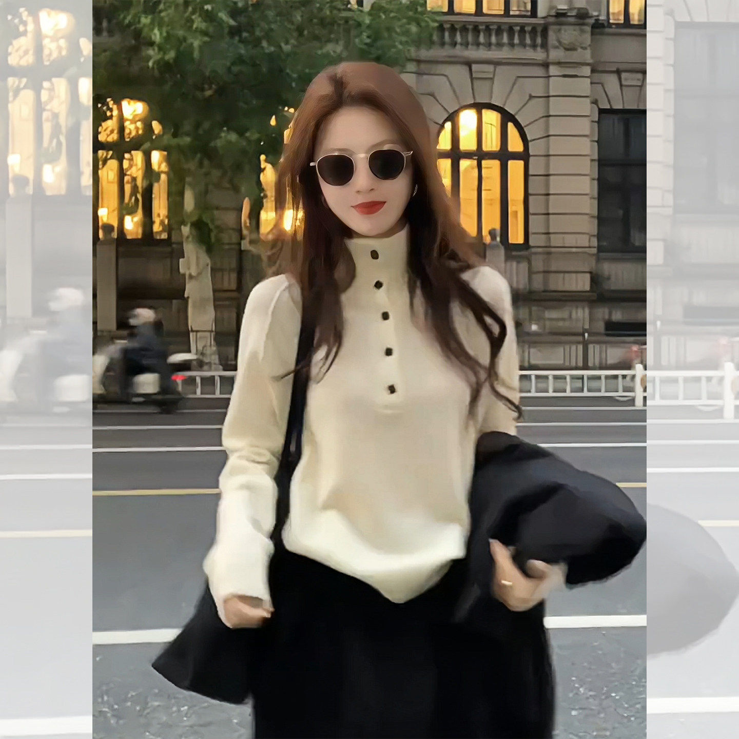 韩系穿搭白色高领针织打底衫女秋冬季宽松慵懒风毛衣内搭长袖上衣,个性定制/设计服务/DIY,棉服工装,淘宝优惠券,粉丝福利购,淘宝优惠卷