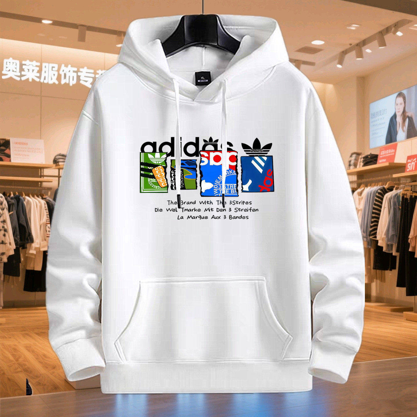 奥莱连帽卫衣男女宽松休闲百搭上衣春秋季棉质圆领青年潮牌套头衫,个性定制/设计服务/DIY,棉服工装,淘宝优惠券,粉丝福利购,淘宝优惠卷