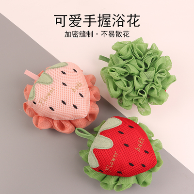 巾派大号沐浴球不易散花柔软起泡
