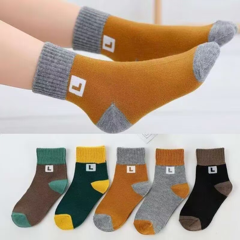 儿童袜子纯棉春秋款中筒保暖袜