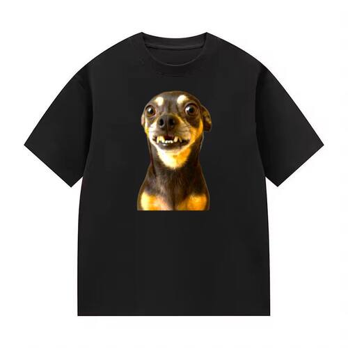 Funny Chihuahua Dog Meme -Funny Dog Meme趣味印花短袖夏季新款