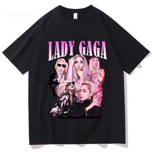 Lady Gaga Mayhem欧美时尚创意趣味休闲圆领大码短袖T恤女上衣ins