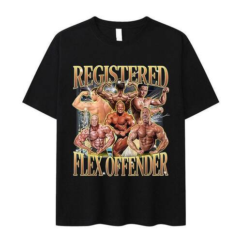 Registered Flex Offender T-shirt欧美健美大码短袖T恤男女上衣