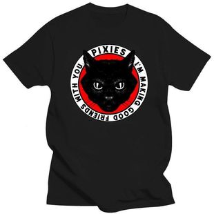 Pixies Tame Official夏季休闲纯棉时尚圆领大码短袖T恤情侣男女