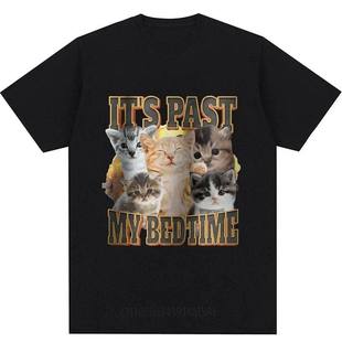 Funny Cat T-Shirt欧美趣味搞笑猫咪图案休闲圆领大码潮流短袖T恤